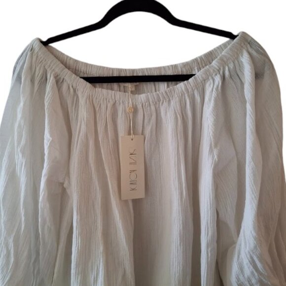 NWT Suzie Kondi Rhea Top Women's Off The Shoulder Boho Luxury Blouse White XS - Picture 6 of 16